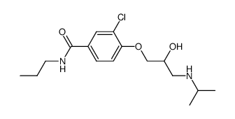 3-Chloro-4-(2-hydroxy-3-isopropylamino-propoxy)-N-propyl-benzamide Structure