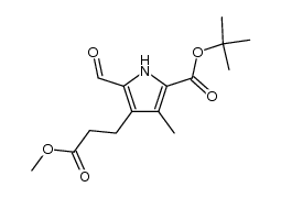 tert-butyl 5-formyl-3-methyl-4-(2-methoxycarbonylethyl)pyrrole-2-carboxylate Structure