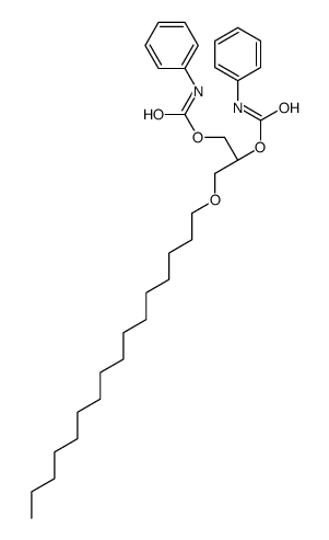 [(2R)-3-hexadecoxy-2-(phenylcarbamoyloxy)propyl] N-phenylcarbamate Structure