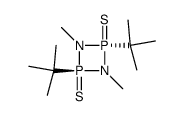 2,4-Di-tert-butyl-1,3-dimethyl-[1,3,2,4]diazadiphosphetidine 2,4-disulfide结构式