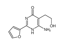 6-amino-2-(furan-2-yl)-5-(2-hydroxyethyl)-1H-pyrimidin-4-one结构式