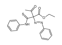 3-Oxo-2-phenylazo-2-phenylthiocarbamoyl-butyric acid ethyl ester Structure