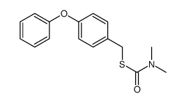 S-[(4-phenoxyphenyl)methyl] N,N-dimethylcarbamothioate Structure