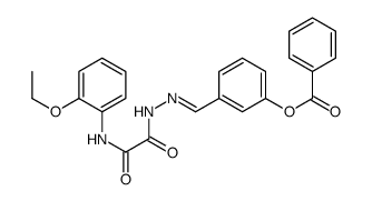 [3-[[[2-(2-ethoxyanilino)-2-oxoacetyl]hydrazinylidene]methyl]phenyl] benzoate Structure