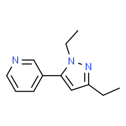Pyridine, 3-(1,3-diethyl-1H-pyrazol-5-yl)- (9CI)结构式