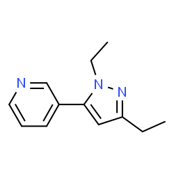 Pyridine, 3-(1,3-diethyl-1H-pyrazol-5-yl)- (9CI) Structure