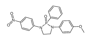 1-(4-methoxy-phenyl)-3-(4-nitro-phenyl)-2-phenyl-[1,3,2]diazaphospholidine 2-oxide Structure