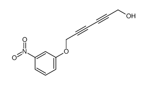 6-(3-nitrophenoxy)hexa-2,4-diyn-1-ol结构式