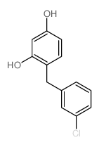 4-[(3-chlorophenyl)methyl]benzene-1,3-diol结构式