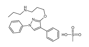 3-(1,4-diphenylpyrazol-3-yl)oxy-N-propylpropan-1-amine,methanesulfonic acid Structure