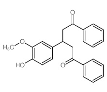 3-(4-hydroxy-3-methoxy-phenyl)-1,5-diphenyl-pentane-1,5-dione结构式