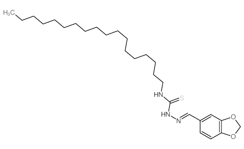 Hydrazinecarbothioamide,2-(1,3-benzodioxol-5-ylmethylene)-N-octadecyl-结构式