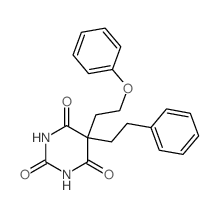 5-phenethyl-5-(2-phenoxyethyl)-1,3-diazinane-2,4,6-trione结构式