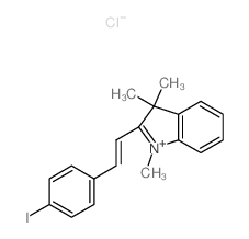 3H-Indolium,2-[2-(4-iodophenyl)ethenyl]-1,3,3-trimethyl-, chloride (1:1)结构式