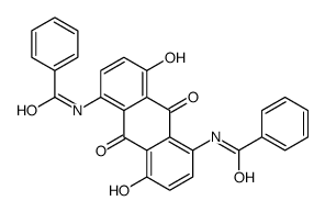 N-(5-benzamido-4,8-dihydroxy-9,10-dioxoanthracen-1-yl)benzamide structure