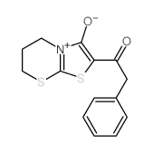 5H-Thiazolo[2,3-b][1,3]thiazin-4-ium,6,7-dihydro-3-hydroxy-2-(2-phenylacetyl)-, inner salt picture