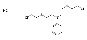 bis[2-(2-chloroethylsulfanyl)ethyl]-phenylazanium,chloride Structure