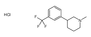 1-methyl-3-[3-(trifluoromethyl)phenyl]piperidine,hydrochloride结构式