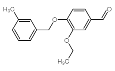 3-乙氧基-4-[(3-甲基苄基)氧基]苯甲醛结构式