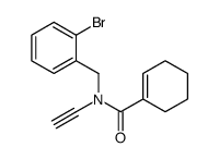 N-[(2-bromophenyl)methyl]-N-ethynylcyclohexene-1-carboxamide Structure