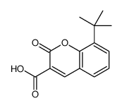 8-tert-butyl-2-oxochromene-3-carboxylic acid结构式