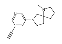 7-(5-ethynylpyridin-3-yl)-1-methyl-1,7-diazaspiro[4.4]nonane结构式