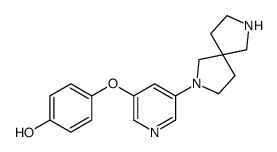 4-[5-(2,7-diazaspiro[4.4]nonan-2-yl)pyridin-3-yl]oxyphenol结构式