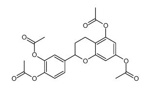 [2-acetyloxy-4-(5,7-diacetyloxy-3,4-dihydro-2H-chromen-2-yl)phenyl] acetate Structure