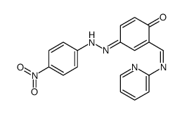 4-[(4-nitrophenyl)hydrazinylidene]-2-(pyridin-2-yliminomethyl)cyclohexa-2,5-dien-1-one Structure