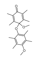 4-methoxy-4-(4-methoxy-2,3,5,6-tetramethyl-phenoxy)-2,3,5,6-tetramethyl-cyclohexa-2,5-dienone结构式