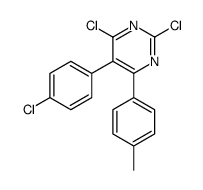 2,4-dichloro-5-(4-chlorophenyl)-6-(4-methylphenyl)pyrimidine Structure