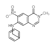 4(3H)-Quinazolinone,3-methyl-6-nitro-7-[(phenylmethyl)amino]-结构式