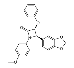1-(p-methoxyphenyl)-3-phenoxy-4-(3',4'-methylenedioxyphenyl)-azetidin-2-one Structure