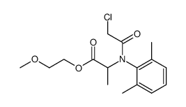 N-chloroacetyl-N-(2,6-dimethylphenyl)-alanine 2-methoxyethyl ester结构式