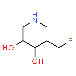 3,4-Piperidinediol, 5-(fluoromethyl)- (9CI) structure