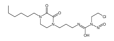 1-(2-chloroethyl)-3-[3-(4-hexyl-2,3-dioxopiperazin-1-yl)propyl]-1-nitrosourea结构式