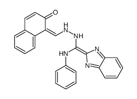 1-[[2-[anilino(benzimidazol-2-ylidene)methyl]hydrazinyl]methylidene]naphthalen-2-one Structure