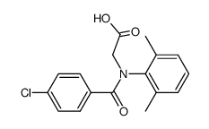N-(p-chlorobenzoyl)-2,6-dimethylanilinoacetic acid Structure