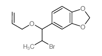 5-(2-bromo-1-prop-2-enoxy-propyl)benzo[1,3]dioxole结构式