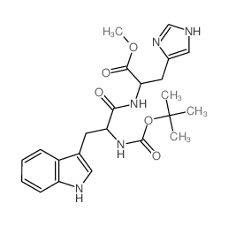 methyl 3-(3H-imidazol-4-yl)-2-[[3-(1H-indol-3-yl)-2-(tert-butoxycarbonylamino)propanoyl]amino]propanoate structure