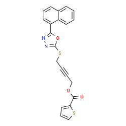 4-{[5-(1-naphthyl)-1,3,4-oxadiazol-2-yl]sulfanyl}-2-butynyl 2-thiophenecarboxylate picture