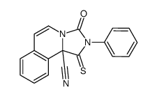 2,3-dihydro-2-methyl-3-oxo-1-thioxo-1H-imidazo[5,1-a]isoquinoline-10b-carbonitrile结构式
