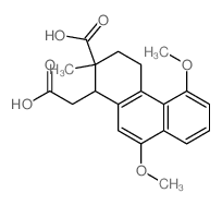 1-Phenanthreneaceticacid, 2-carboxy-1,2,3,4-tetrahydro-5,9-dimethoxy-2-methyl-, cis- (9CI) Structure