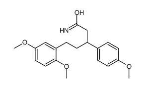 5-(2,5-dimethoxyphenyl)-3-(4-methoxyphenyl)pentanamide Structure