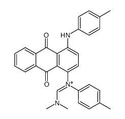 dimethylformamidinium salt of 1,4-di-p-tolylaminoanthraquinone Structure