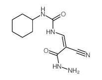 3-[(Z)-2-cyano-2-(hydrazinecarbonyl)ethenyl]-1-cyclohexyl-urea Structure