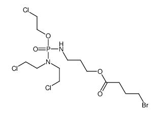 3-[[bis(2-chloroethyl)amino-(2-chloroethoxy)phosphoryl]amino]propyl 4-bromobutanoate结构式