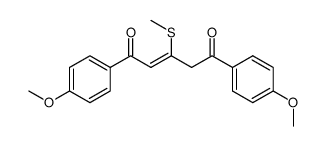1,5-bis(4-methoxyphenyl)-3-(methylthio)pent-2-ene-1,5-dione Structure