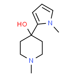 1-methyl-4-(1-methylpyrrol-2-yl)-4-piperidinol结构式