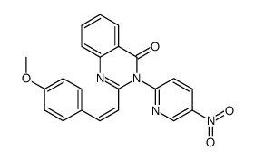2-[(E)-2-(4-methoxyphenyl)ethenyl]-3-(5-nitropyridin-2-yl)quinazolin-4-one结构式
